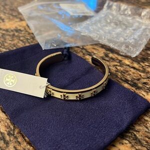 Tory Burch Logo Enamel Cuff Bracelet BNWT